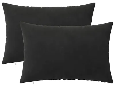 Obrázok produktu pre vidaXL Vankúšový poťah, 2 ks, HEERLEN, čierna, 50 x 75 cm, zamat
