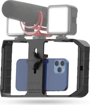 Obrázek produktu pro Smartphone Video Rig Stabilisator mit 3 Cold Shoe Mounts - iPhone Huawei_Kaufen