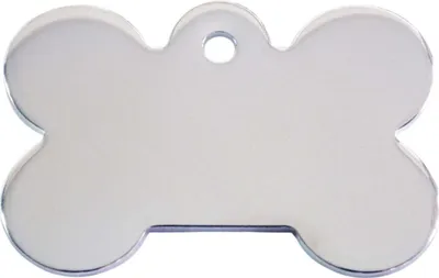 Produktbild von Adressanhänger mit Gravur - Knochen - groß - silber