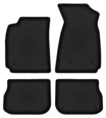 Obrázek produktu pro Velurové autokoberce pro: Audi A4 B5 1995-1999 (sedan/kombi) – sada 4 ks, černé, na míru – Wielganizator DURBAN
