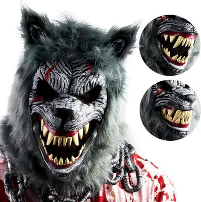 Productafbeelding van Halloween wolfmasker - Weerwolfmasker - Weerwolf kostuumaccessoires - Griezelmasker voor kinderen - Mannen en vrouwen