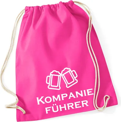 Produktbild von Huuraa Turnbeutel Kompanieführer Schützenfest 12 Liter Fuchsia Baumwolle Rucksack Geschenkidee