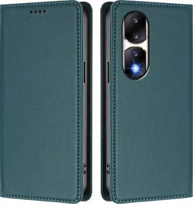 Immagine prodotto di Custodia in pelle per Honor 90 Pro, custodia a libro magnetica in Finto cuoio con supporto, verde
