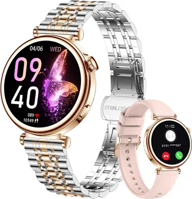 Produktbild von CIVO Smartwatch Frauen Fitness Tracker Runde Smart Watch mit Telefonfunktion Bluetooth kompatibel Android iOS IP67 wasserdicht mit Sportfunktionen