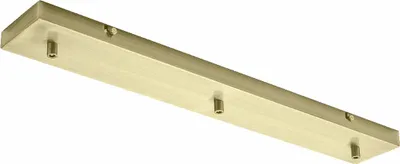 Image de Rosace Plafond Rectangulaire Laiton Ip20 Alice - Base Pour Suspension, Design Moderne, Connexion Centrale, Facile À Poser