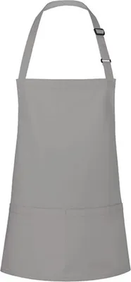 Produktbild von Karlowsky BLS6 | Kurze Latzschürze Basic mit Schnalle und Tasche - Farbe: Basalt Grey (ca. Pantone 4276C) - Größe: 75 x 60 cm