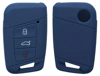 Produktbild von kwmobile Schlüsselhülle für VW 3-Tasten Autoschlüssel (nur Keyless Go) Hülle - Autoschlüssel Schlüssel Hülle aus Silikon - Schlüsselschutz Gehäuse in