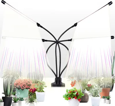Obrázek produktu pro 80W LED sluneční světlo pro rostliny 4 hlavy USB světlo pro pokojové rostliny s časovačem