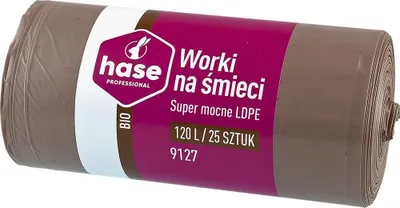Zdjęcie produktu dla Worki do segregacji 120lHASE SUPER MOCNE 25 szt. brązowe
