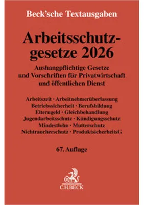 Obrázok produktu pre Arbeitsschutzgesetze 2026