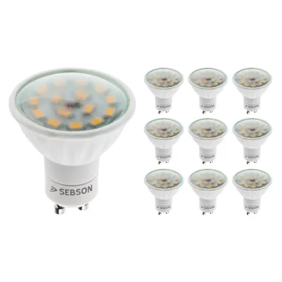 Produktbild von LED Lampe GU10 5W - 10er Set Leuchtmittel warmweiss 3000K 380lm 110° 230V SEBSON