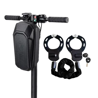 Produktbild von TWSOUL Lenkrad-/Pedalsperre Scooter-Schloss,E Scooter Schloss (2-tlg), Kettenlänge 60cm, kann 10kN Zugkraft aushalten.