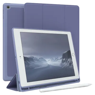 Produktbild von EAZY CASE Smartcase mit Stifthalter für Apple iPad 2017 / 2018 (5./6. Gen.) Hülle mit Stifthalterung, Tablet Cover aufstellbar  9,7 Zoll in Blau