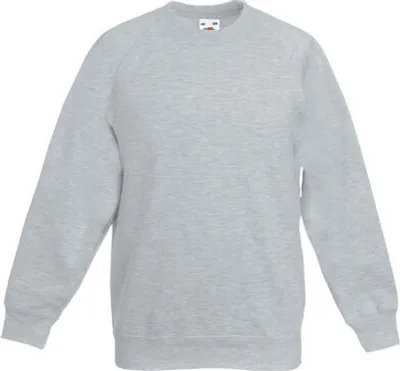 Produktbild von Fruit of the Loom - Kids  Raglan Sweat - Heather Grey - 128
