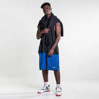 Produktbild von K1X Basketball New Micromesh Shorts mit 3 Taschen, Farbe:Blau, Kleidergröße:L