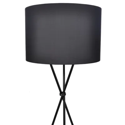 Image de vidaXL Lampadaire avec support noir 139 cm