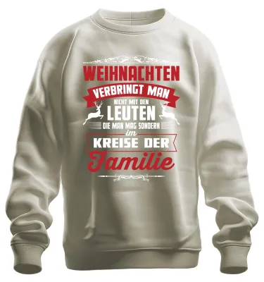 Immagine prodotto di Il Natale si trascorre con le persone Famiglia Detto divertente - Regalo di Natale Natale Felpa Pullover Unisex, Natura, S