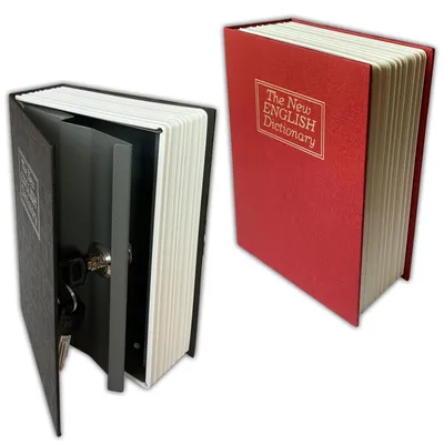 Produktbild von 2er Set Büchersafe Buchattrappe | Geldkassette Buch Attrappe Inkl. Schlüssel | Buchsafe Bücher Safe | Buchtresor Wörterbuch Geheimsafe