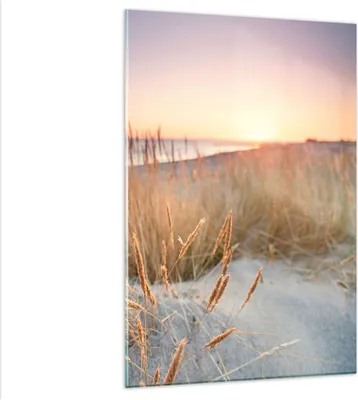 Produktbild von Bilder auf glas - Einteilig - Sonne Vögel Sand - 80x120cm - Glasbilder - Wandbilder - Bilder - zum Aufhängen bereit - Wanddekoration aus Glas - Glas Bilder - Wandbild auf Glas - GPA80x120-4810