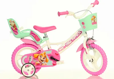 Produktbild von Nickelodeon Kinderfahrräder Mädchen Paw Patrol Skye 12 Zoll 21 cm Mädchen Über Treppen Weiß/Rosa