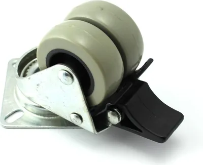 Produktbild von Wheeltech 9021050 Doppel Lenkrolle mit Feststellbremse 50 mm - max. 70kg