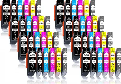 Produktbild von 48er Pack Druckerpatronen 530 531 XL kompatibel mit Canon TS8750
