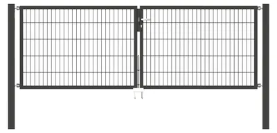 Zdjęcie produktu dla Alberts 650346 Podwójna bramka Flexo z akcesoriami, antracyt, szerokość 300 cm, wysokość 100 cm