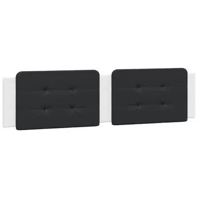 Image de Coussin de tête de lit Zadar noir et blanc 200 cm similicuir