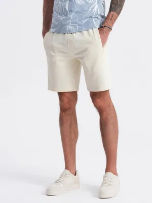 Obrázek produktu pro Ombre Clothing Pánské teplákové kraťasy Ituaso krémová XXL