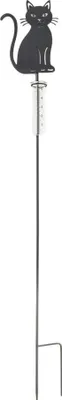 Image de Boltze Home Pluviomètre « Chat » - Accessoire de jardin - 119 cm - Résistant aux intempéries