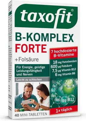Zdjęcie produktu dla taxofit B-Complex Forte + Kwas foliowy 40 tabletek