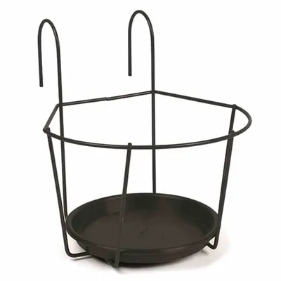 Image de Support de pot de fleurs noir Ø 22 cm à suspendre