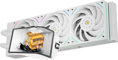 Image de – Wonder Vision 360 UB – Système de refroidissement par eau tout-en-un – Ventilateur de 120 mm – Écran AMOLED – Blanc