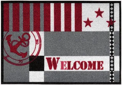 Produktbild von Fußmatte Metopolita Welcome red/black, 50 x 70 cm