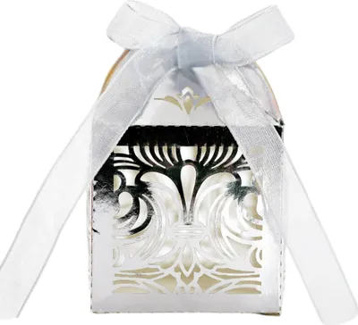 Produktbild von Packung Mit 50 Laser Cut Rose Candy Boxen, Kleine Geschenk-Boxen Für Thanksgiving Day Bridal Shower Anniverary Birthday Party Wedding Favor