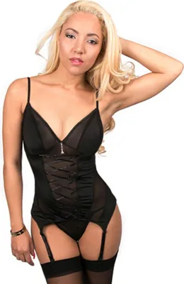 Image de Porte-jarretelles et string Riana