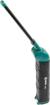 A black and green work light with a long, thin nozzle is shown against a white background.