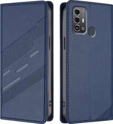 Image de Etui pour ZTE Blade A53 Pro, étui portefeuille en cuirPolyuréthaneavec fente pour cartes et fonction stand Blau