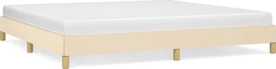 Produktbild von vidaXL Bettgestell ohne Matratze Creme 200x200 cm Stoff