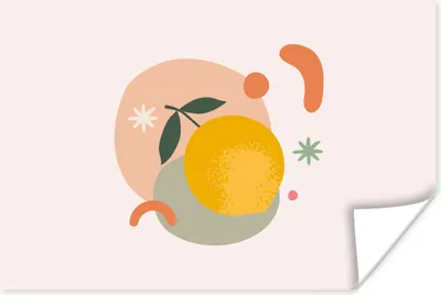 Produktbild von MuchoWow® Poster Zitrone - Frucht - Pastell 180x120 cm - Fotoplakat
