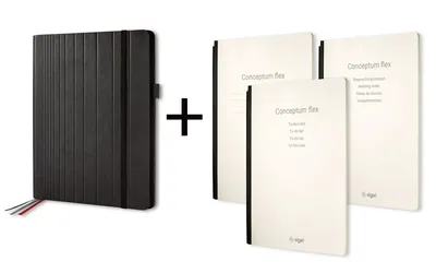 Produktbild von SIGEL Konferenzmappe Business Organiser Conceptum Flex liniert Kunstleder DIN A4 schwarz