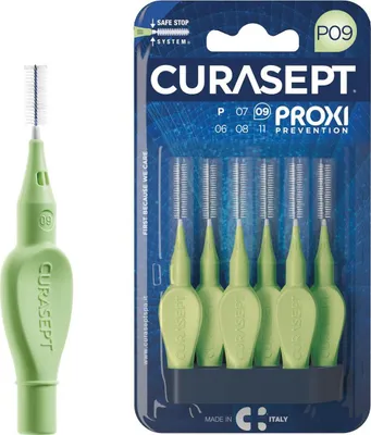Obrázok produktu pre Curasept Proxi medzizubné kefky P09 - 6 kusov 0,9 mm svetlozelené