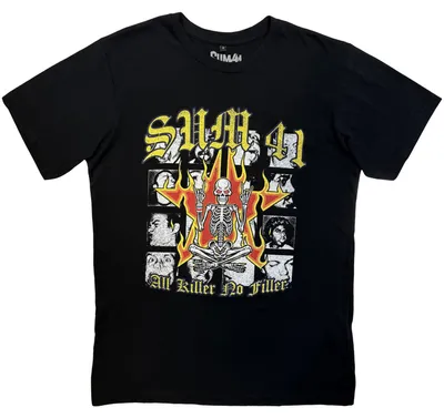 Obrázek produktu pro Sum 41 – Tričko „All Killer No Filler Tracklist“ pro muže/ženy, uni RO15734 (M) (černé)