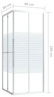 Imagen del producto de Ducha de cristal ESG, 80x80x180 cm (vidaXL)
