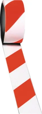 Productafbeelding van Bodemmarkeringstape Easy Tape, PVC, rood/wit, lengte 33 meter, breedte 50 mm