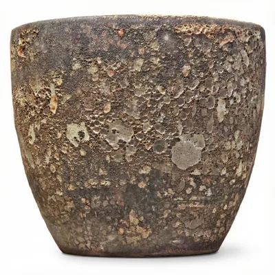 Produktbild von Teramico Keramik Pflanzgefäß "Egg Pot" Lava Braun, Ø 21 cm Steinzeug geschliffen