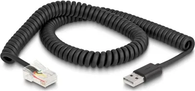 Obrázok produktu pre DeLOCK 90602, Čierna, RJ-45, USB Typ-A, Priamy, Priamy, 2 m