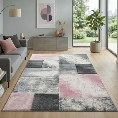 Image de Carpetsale24 Tapis Design pour Salon Moderne Doux à Poils Courts Découpe Contour Entretien Facile, Taille: 120x170 cm