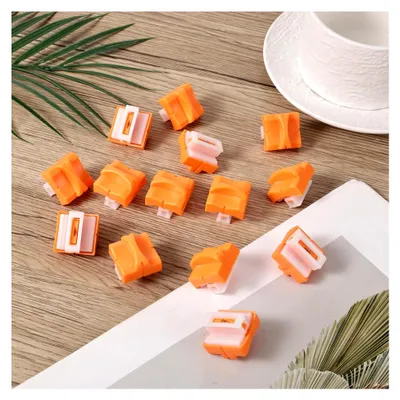 Produktbild von 14 Ersatzklingen für Papierschneider, kompatibel mit Firbon, mit Sicherheitsvorrichtung für A4 Papierschneider (Orange)