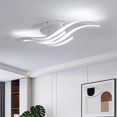 Produktbild von Comely Moderne LED Deckenleuchte, 32W 3600LM 60cm LED Deckenlampe, Weiße Alumini